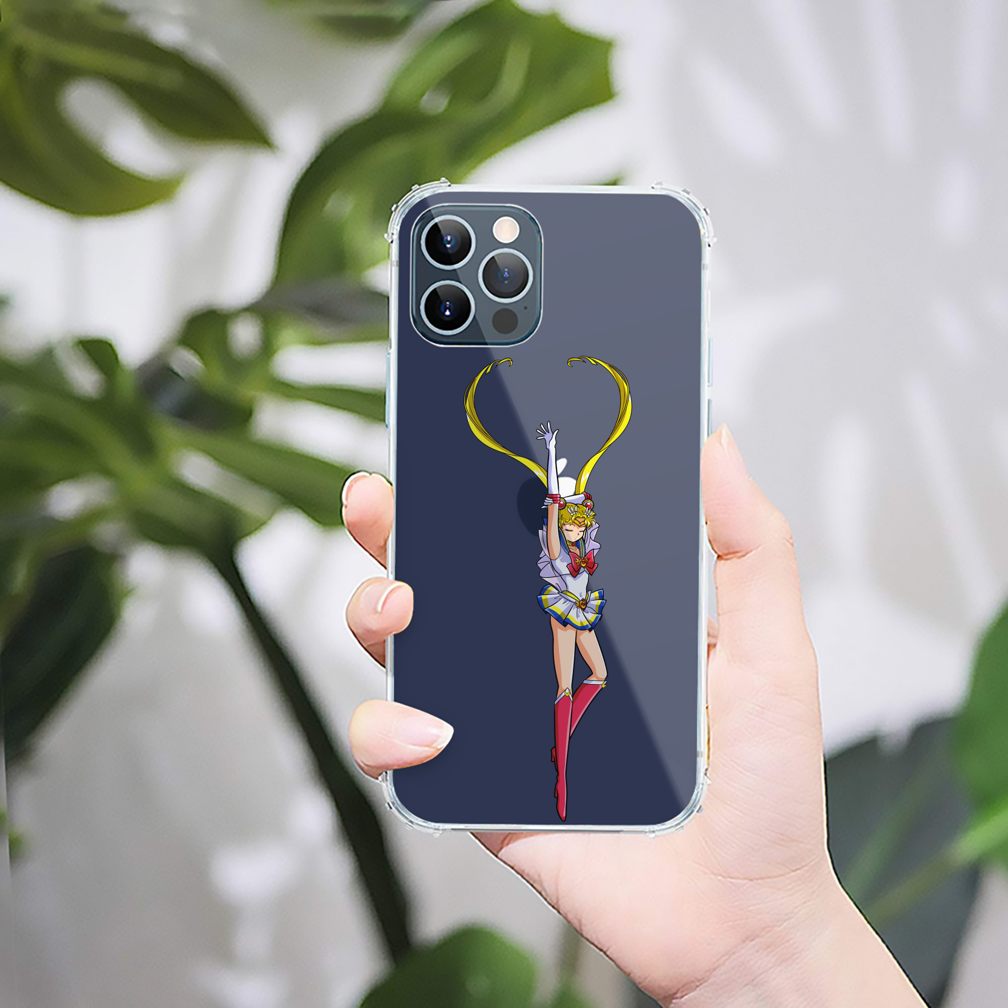 （画像用） 美少女戦士セーラームーン 月野 うさぎ つきの うさぎ Sailor Moon Tsukino Usagi 【iPhone 12シリーズ対応】透明スマホケース（クリアソフトケース）